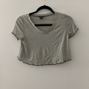 HOLLISTER Ruffle Striped Tank